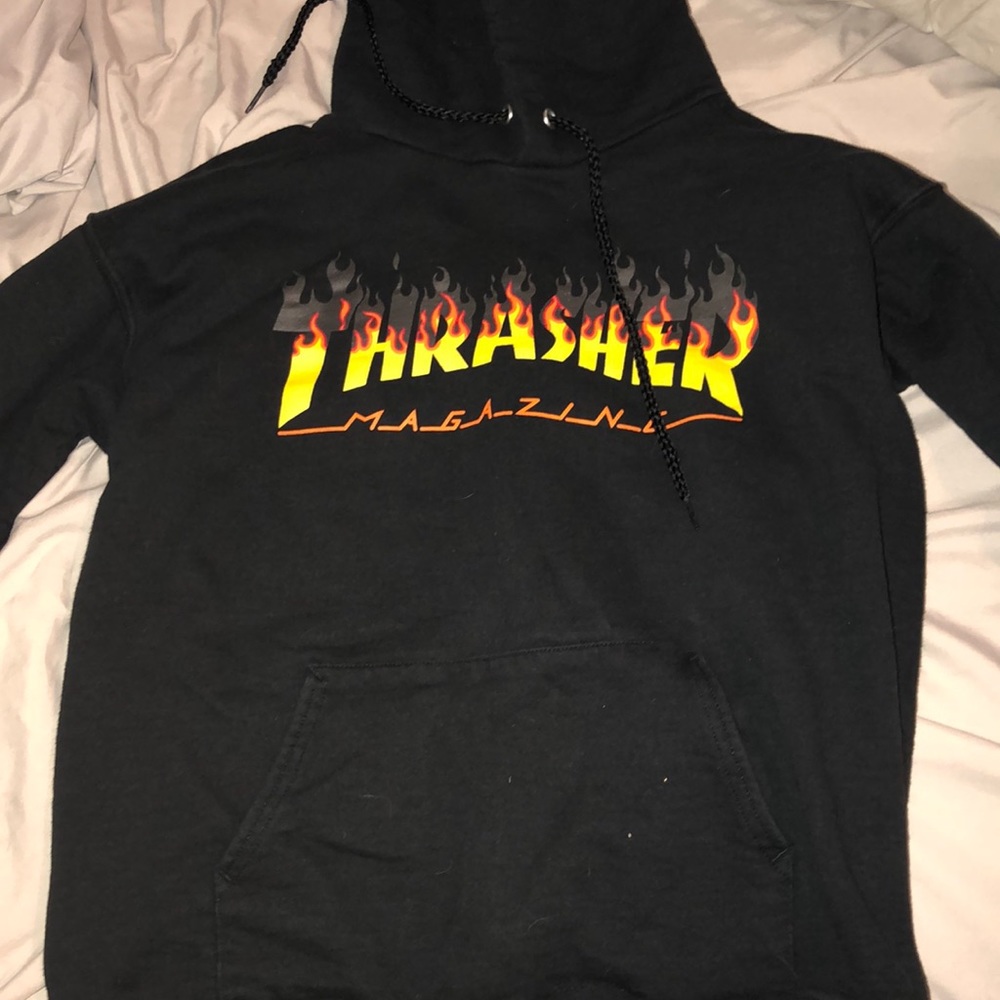 Thrasher half flame hoodie